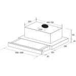 Cristal 尼斯 T90ES 90厘米 700m³/h 拉趟式抽油煙機